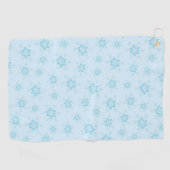 Sneeuwvlokken, ijsblauw, ijzige sneeuwvlokken, sne golfhanddoek (Horizontaal)