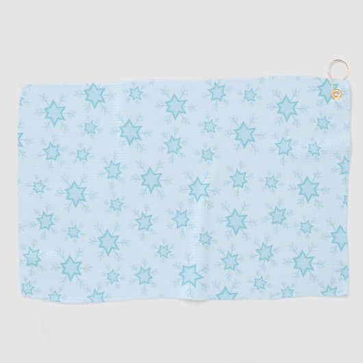 Sneeuwvlokken, ijsblauw, ijzige sneeuwvlokken, sne golfhanddoek (Horizontaal)