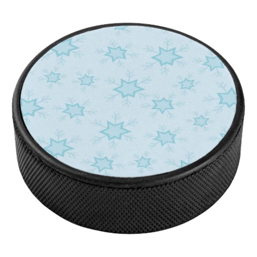Sneeuwvlokken, ijsblauw, ijzige sneeuwvlokken, sne hockey puck (3/4)