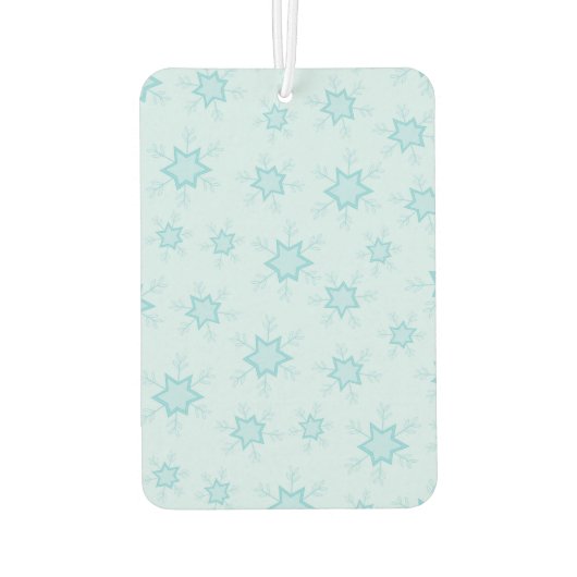 Sneeuwvlokken, ijsblauw, ijzige sneeuwvlokken, sne luchtverfrisser (Achterkant)