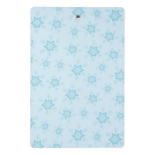 Sneeuwvlokken, ijsblauw, ijzige sneeuwvlokken, sne mini klembord (Achterkant)