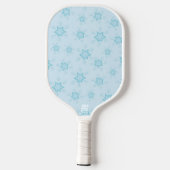 Sneeuwvlokken, ijsblauw, ijzige sneeuwvlokken, sne pickleball paddle (Achterkant)