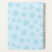 Sneeuwvlokken, ijsblauw, ijzige sneeuwvlokken, sne planner (Achterkant)