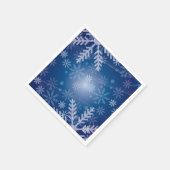 Sneeuwvlokken in blauw servet (Hoek)