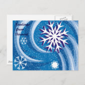 Sneeuwvlokken in de wind - briefkaart (Voorkant / Achterkant)
