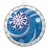 Sneeuwvlokken in de wind - dartbord (Voorkant)