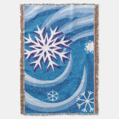 Sneeuwvlokken in de wind - deken (Voorkant Verticaal)