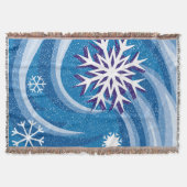 Sneeuwvlokken in de wind - deken (Voorkant)