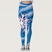 Sneeuwvlokken in de wind - leggings (Voorkant)