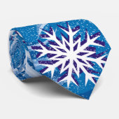 Sneeuwvlokken in de wind - stropdas (Opgerold)