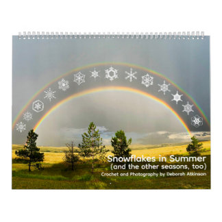 Sneeuwvlokken in de zomer kalender