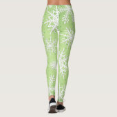 Sneeuwvlokken in groen leggings (Achterkant)