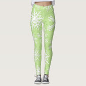 Sneeuwvlokken in groen leggings (Voorkant)