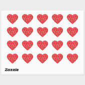 Sneeuwvlokken in het rood hart sticker (Vel)