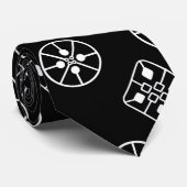 Sneeuwvlokken in moderne stijl uit het midden van  stropdas (Opgerold)