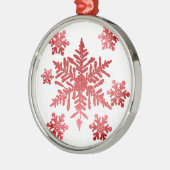 Sneeuwvlokken in rood Ornament (Links)
