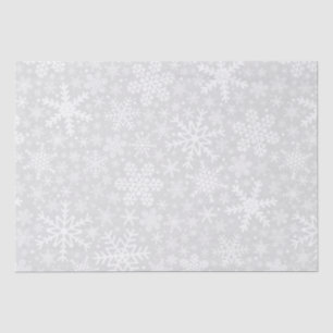 Sneeuwvlokken in Silver Holiday-papier Tissuepapier