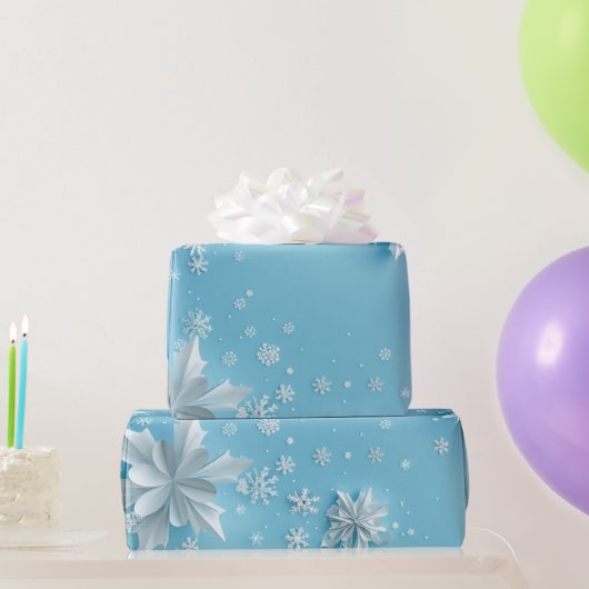 Sneeuwvlokken - inpakpapier (Feestgeschenken)
