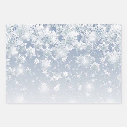 Sneeuwvlokken Inpakpapier Vel (Voorkant)