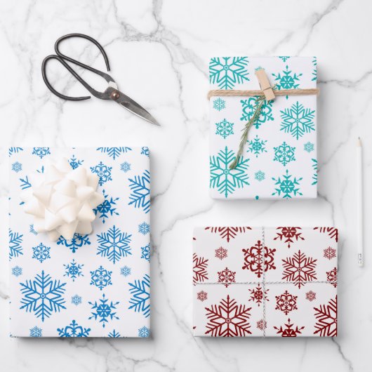 Sneeuwvlokken Inpakpapier Vel (Voorkant)