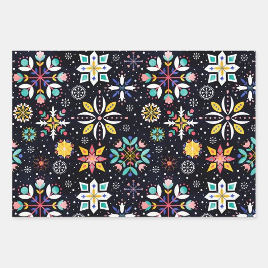 Sneeuwvlokken Inpakpapier Vel (Voorkant 2)