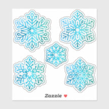 Sneeuwvlokken Iridescent Cool Blue