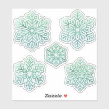 Sneeuwvlokken Iridescent Winter Green