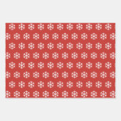 Sneeuwvlokken, Joy- en kerstboomroodpatroon Inpakpapier Vel (Voorkant)