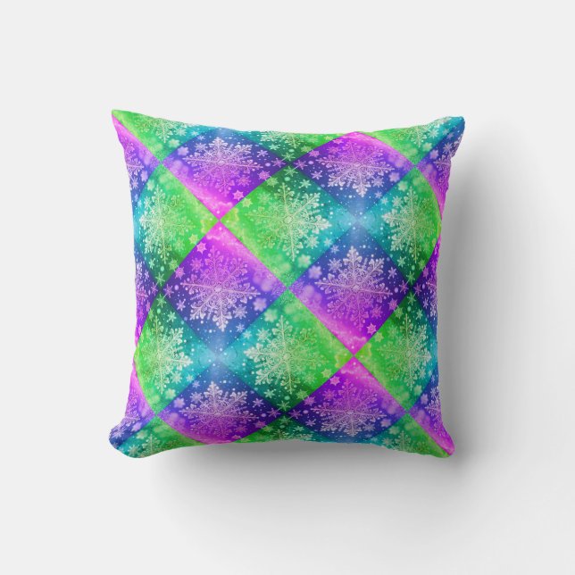 Sneeuwvlokken / Kant / Miami / Greenleaf / Tilt Kussen (Voorkant)