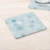 Sneeuwvlokken Kartonnen Onderzetters (Schuin)