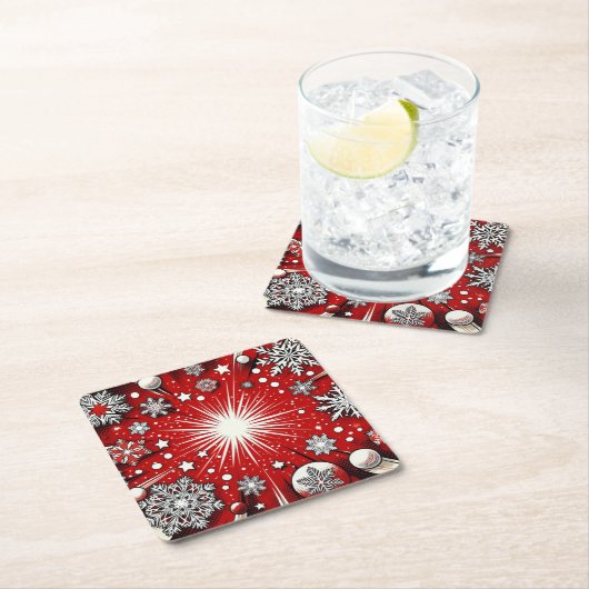 Sneeuwvlokken Kartonnen Onderzetters (Insitu)