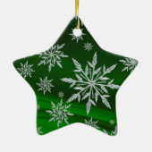 Sneeuwvlokken Keramisch Ornament (Achterkant)