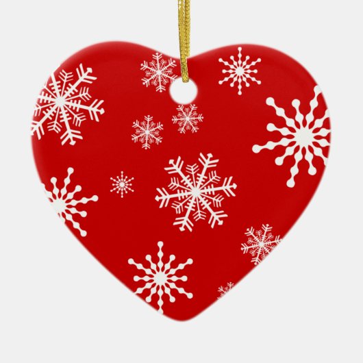 Sneeuwvlokken Keramisch Ornament (Voorkant)