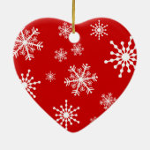 Sneeuwvlokken Keramisch Ornament (Achterkant)
