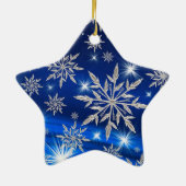 Sneeuwvlokken Keramisch Ornament (Achterkant)