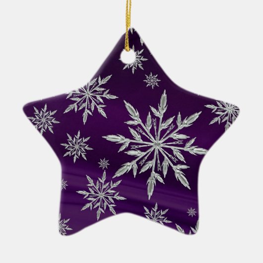 Sneeuwvlokken Keramisch Ornament (Voorkant)