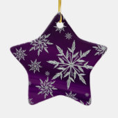 Sneeuwvlokken Keramisch Ornament (Achterkant)