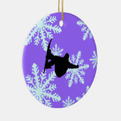 sneeuwvlokken keramisch ornament (Rechts)