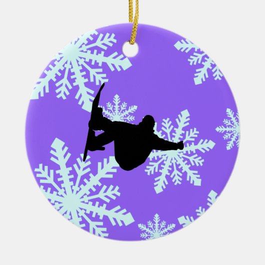sneeuwvlokken keramisch ornament (Voorkant)