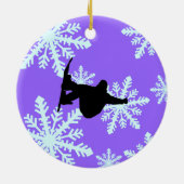 sneeuwvlokken keramisch ornament (Achterkant)