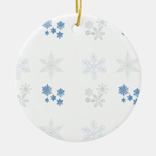 Sneeuwvlokken Keramisch Ornament (Voorkant)