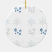 Sneeuwvlokken Keramisch Ornament (Achterkant)