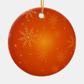 Sneeuwvlokken Keramisch Ornament (Voorkant)