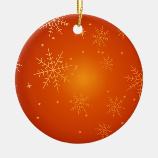 Sneeuwvlokken Keramisch Ornament (Voorkant)