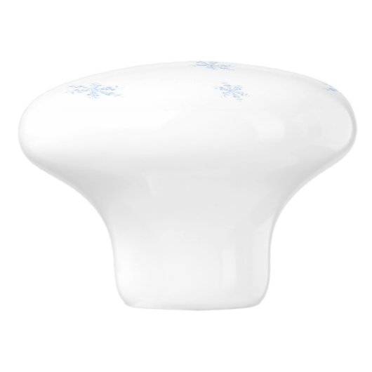 Sneeuwvlokken Keramische Knop (Zijkant)