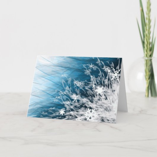 Sneeuwvlokken - Kerst-/Feestkaart Feestdagen Kaart (Voorkant)