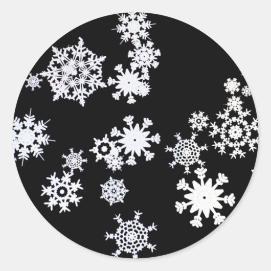 Sneeuwvlokken Kerst stickers (Voorkant)