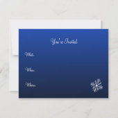 Sneeuwvlokken Kerst Uitnodigingen (Achterkant)