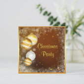 Sneeuwvlokken & Kerstballen Kerstfeest Kaart (Staand voorkant)