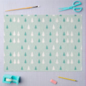 Sneeuwvlokken & kerstbomen Witte groene kerst Tissuepapier (Craft)